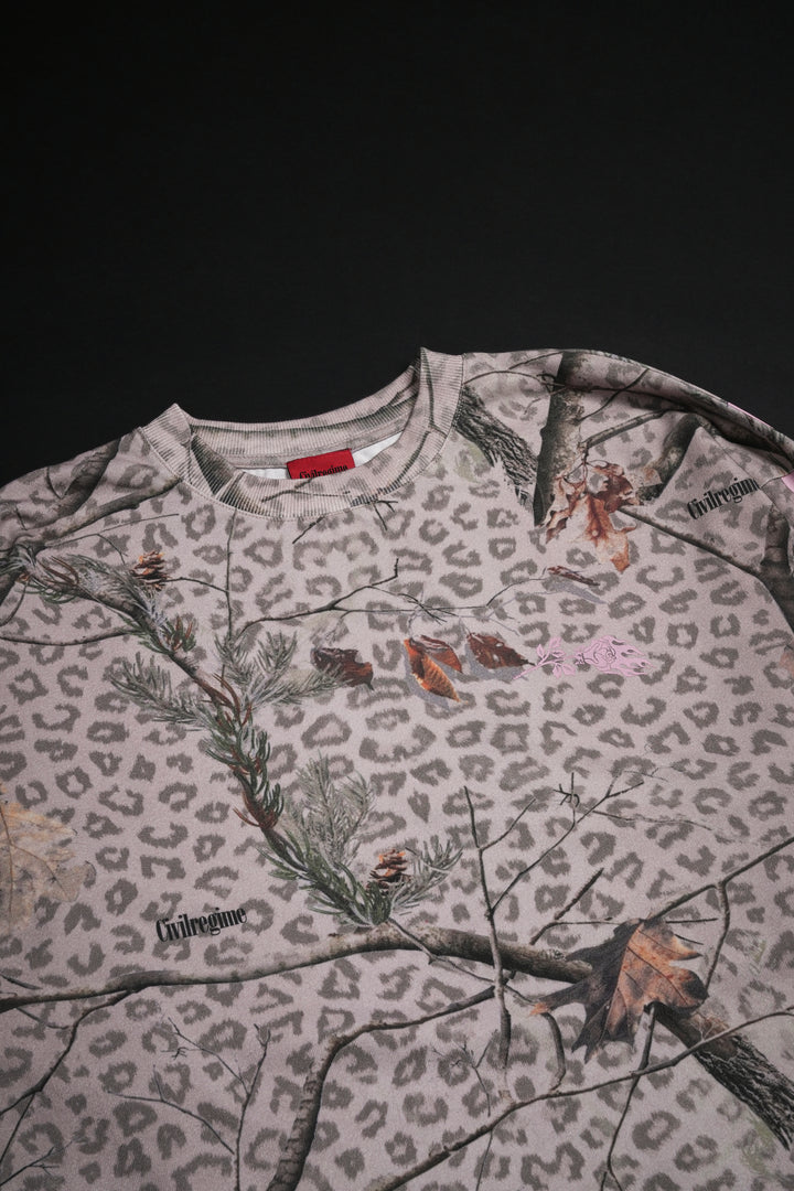 Concrete American Classic Oversized Tee in Real Leopard Camo