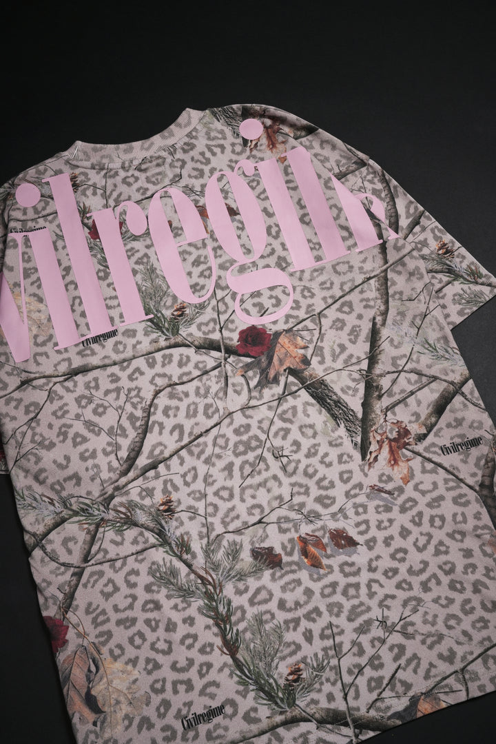Concrete American Classic Oversized Tee in Real Leopard Camo