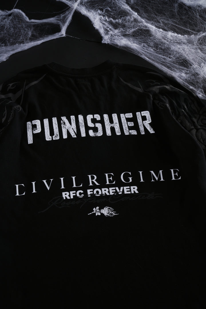 Terror And Punish American Classic Oversized Tee in Black