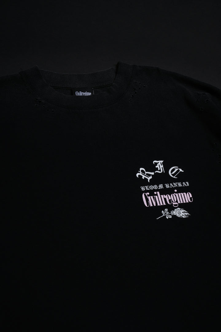 Mask On FMR Tee in Vintage Black