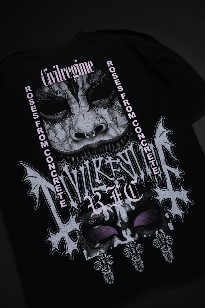 Mask On FMR Tee in Vintage Black