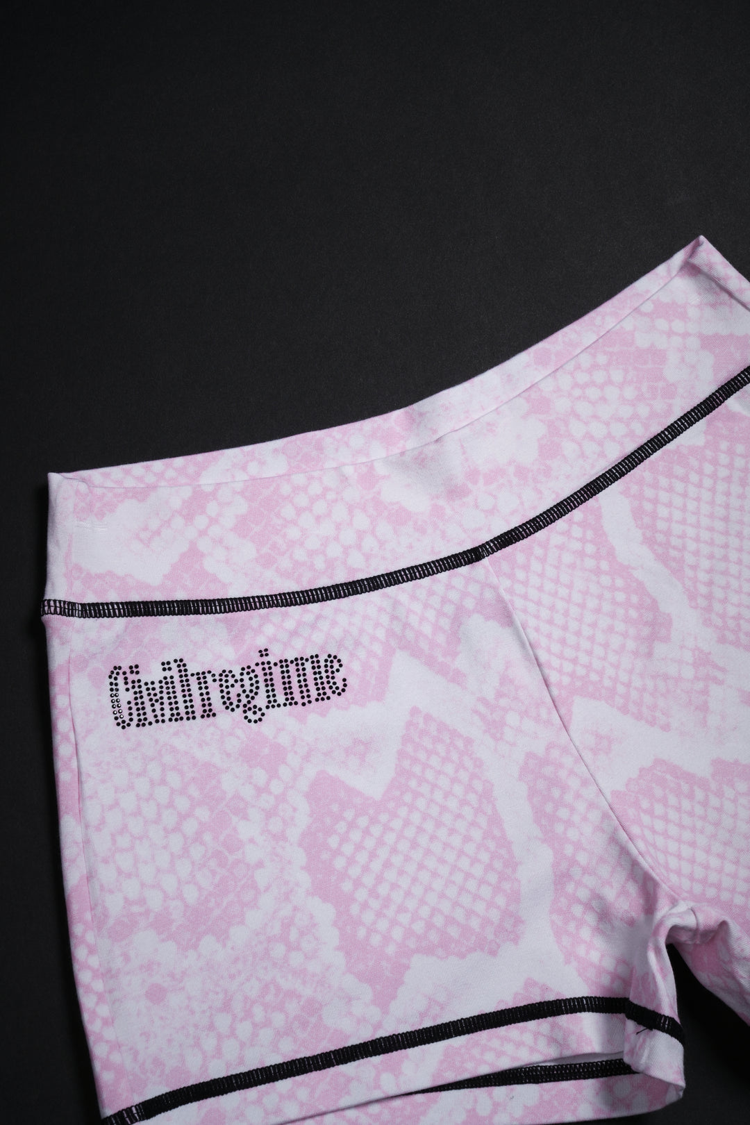 Serpent's Kiss Pookie Shorts in Baby Pink Snake