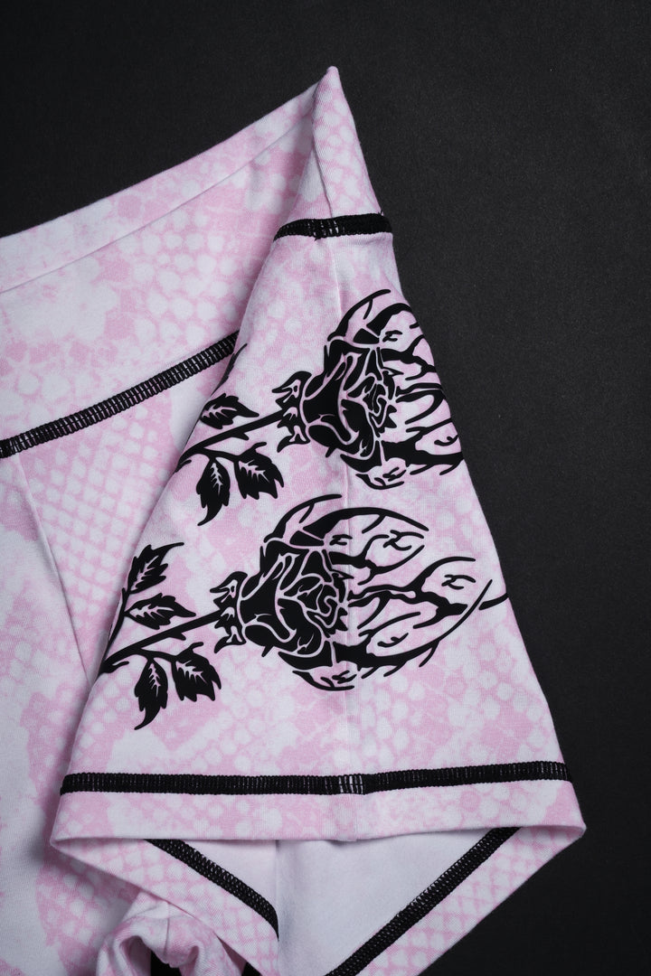 Serpent's Kiss Pookie Shorts in Baby Pink Snake