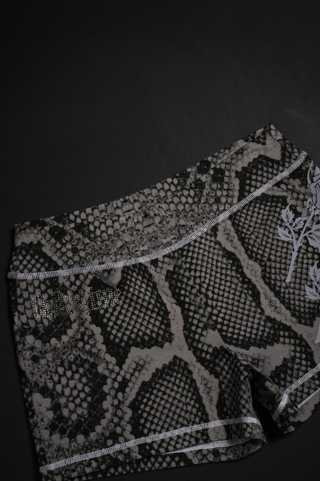 Serpent's Kiss Pookie Shorts in Tonal Black