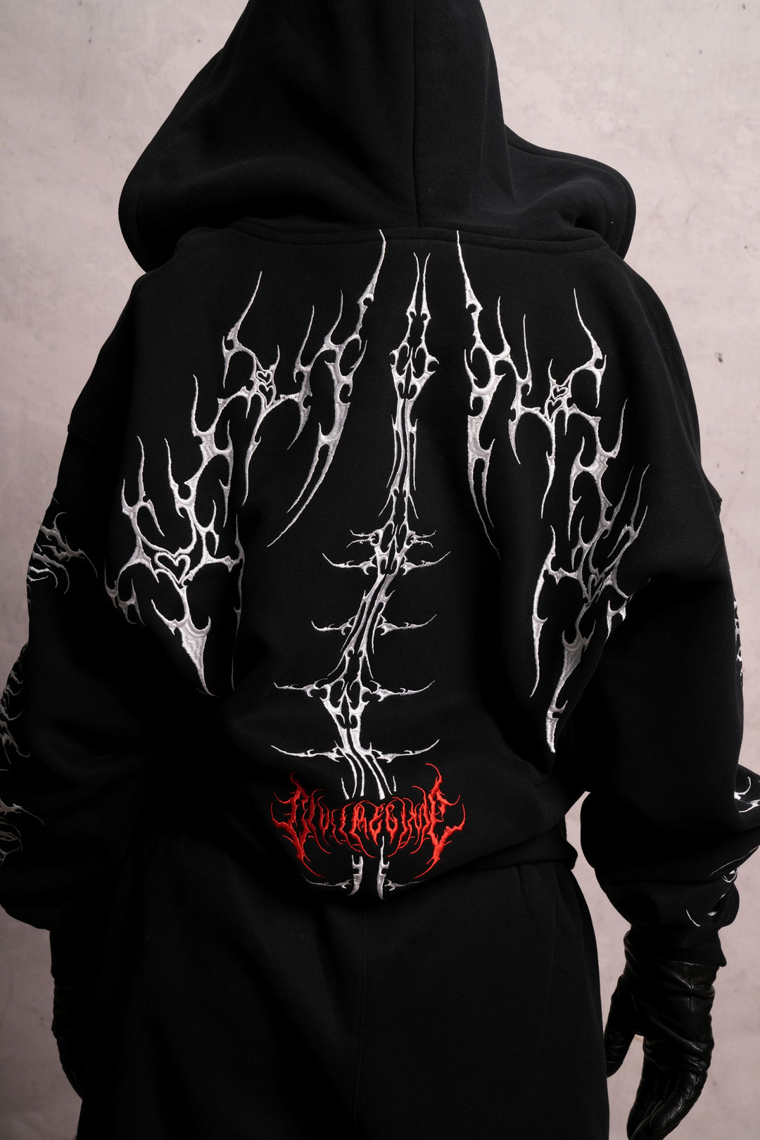 Chaos Regime Zip Up Hoodie in Black