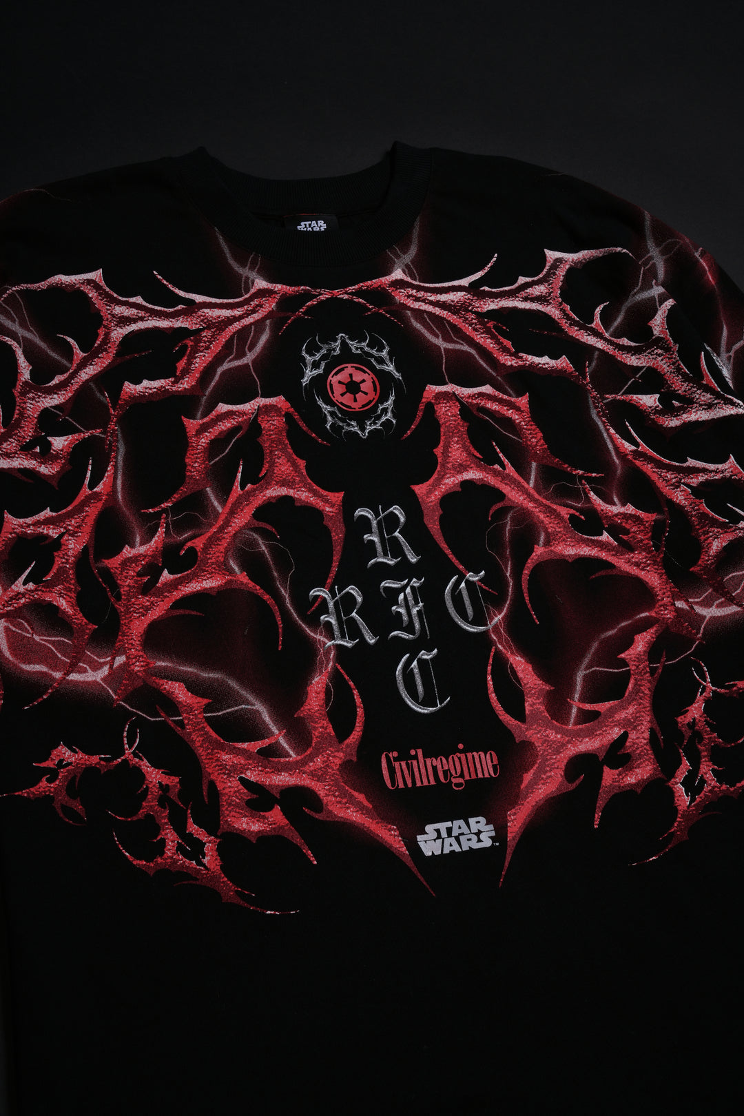 Fallen Star American Classic Oversized Tee in Black