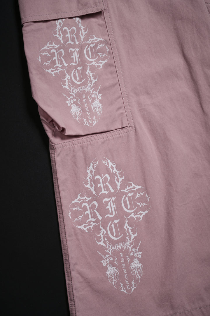 Stacked RFC Ultra Wide Leg Pants in Baby Pink
