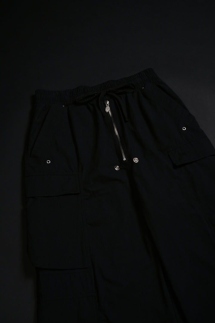 Stacked RFC Ultra Wide Leg Pants in Black