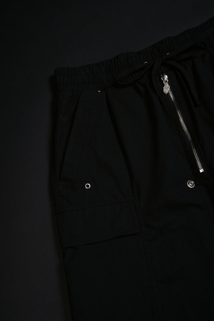 Stacked RFC Ultra Wide Leg Pants in Black