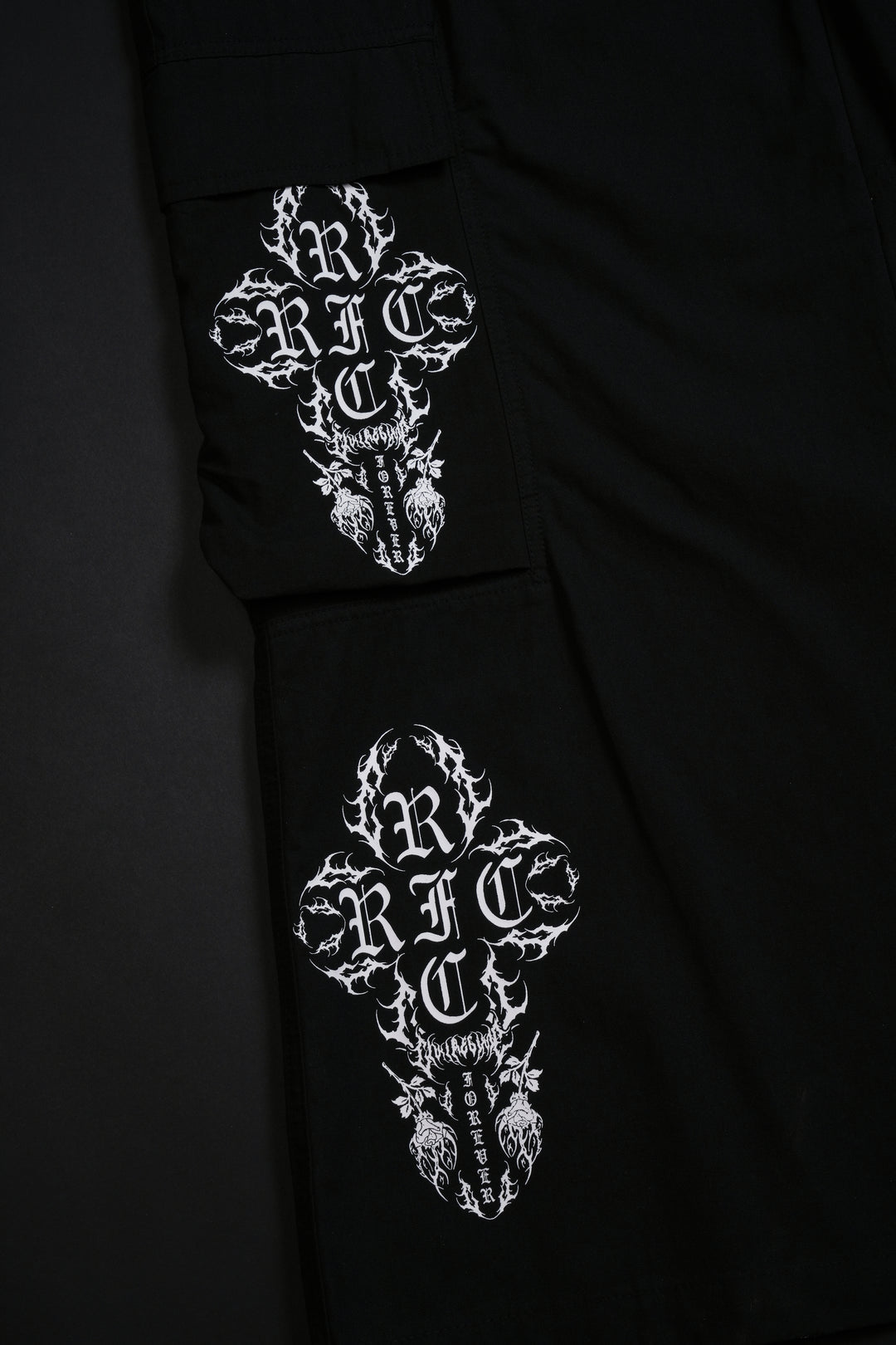 Stacked RFC Ultra Wide Leg Pants in Black
