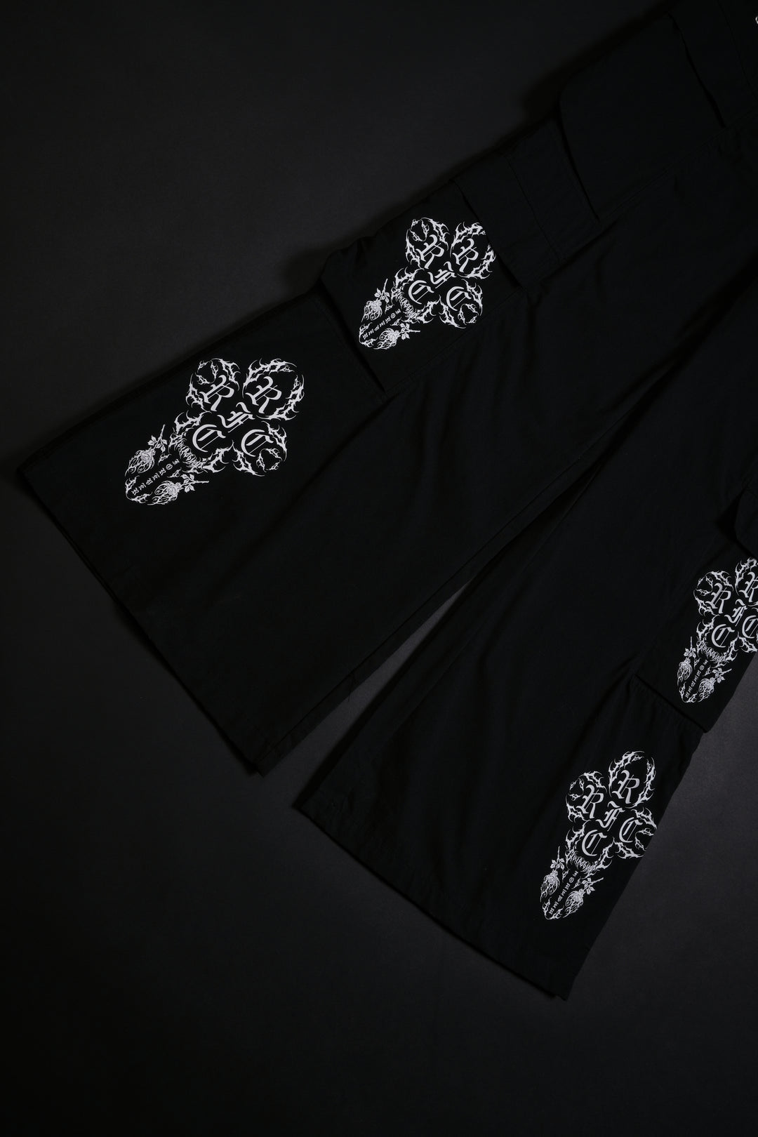 Stacked RFC Ultra Wide Leg Pants in Black