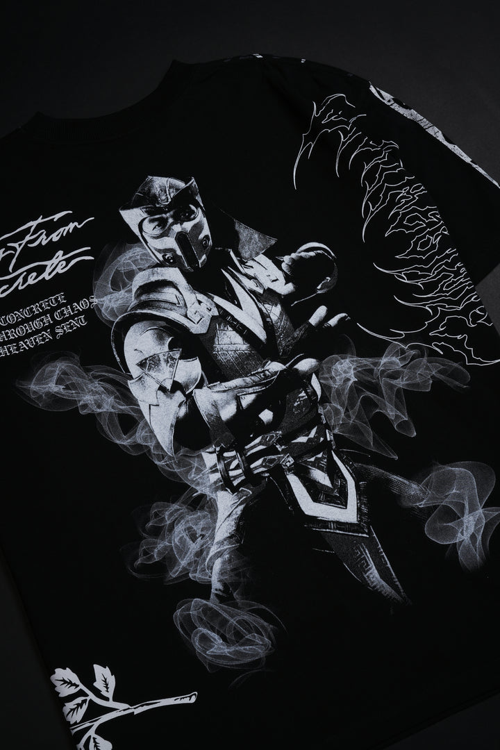 Sub-Zero 199X "Side By Side" Oversized Tee in Black