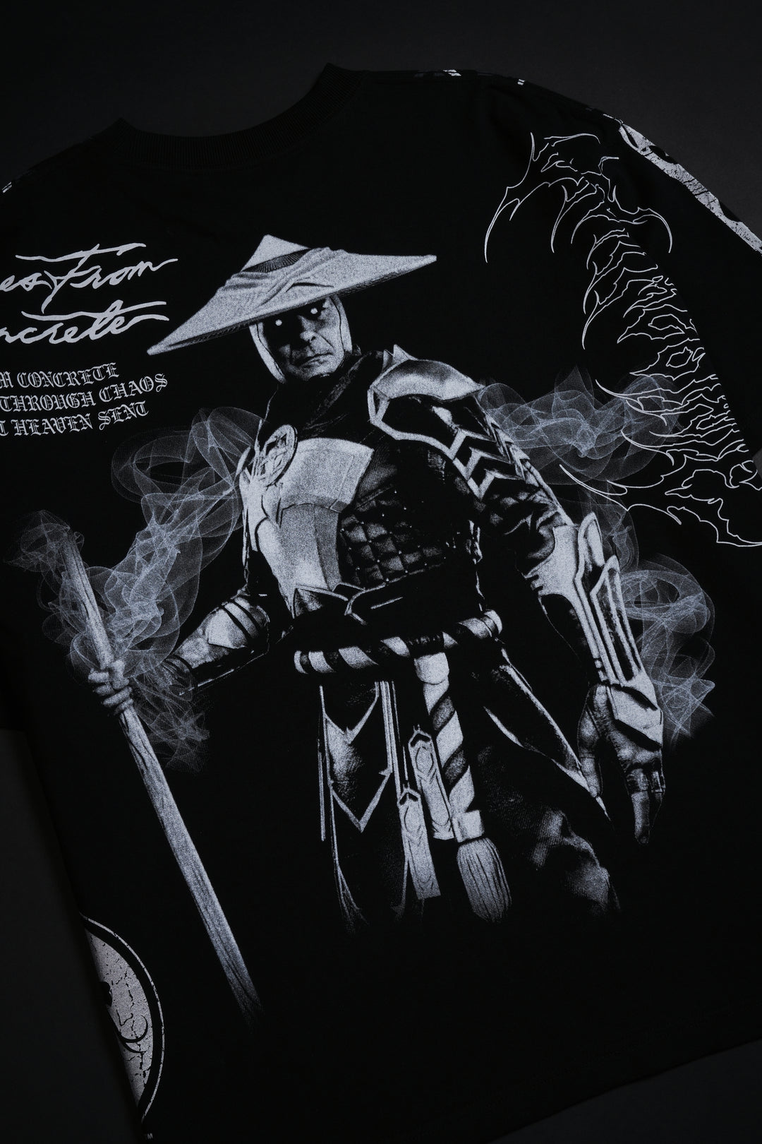 Raiden 199X "Side By Side" Oversized Tee in Black
