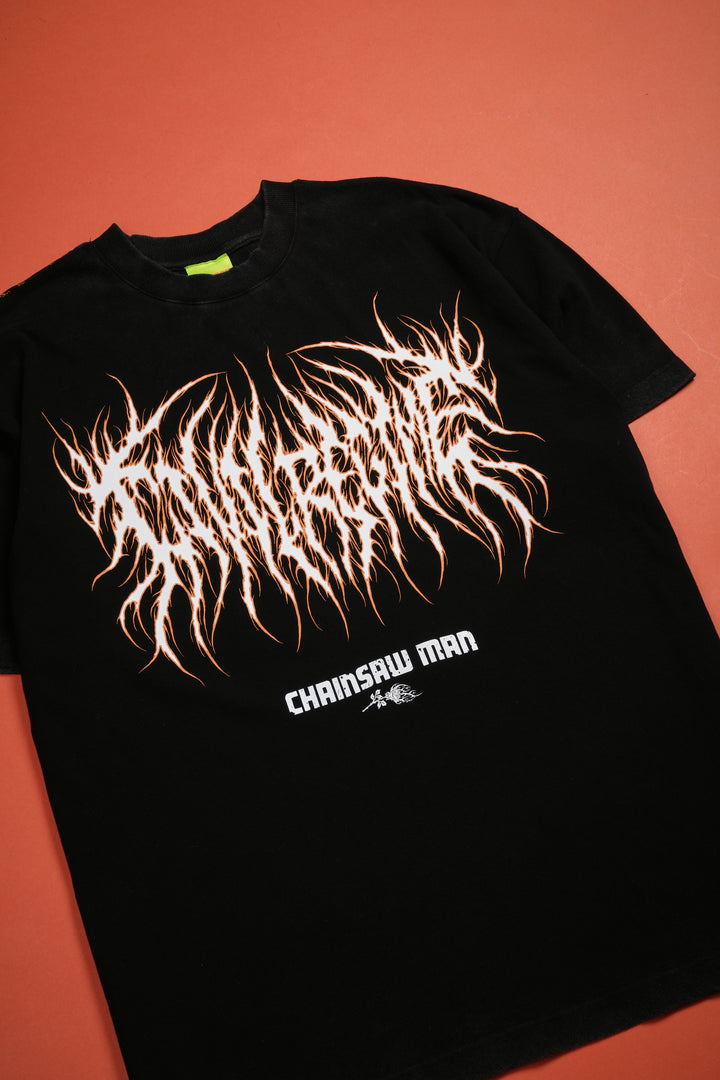 Chainsaw Rampage American Classic Oversized Tee in Black