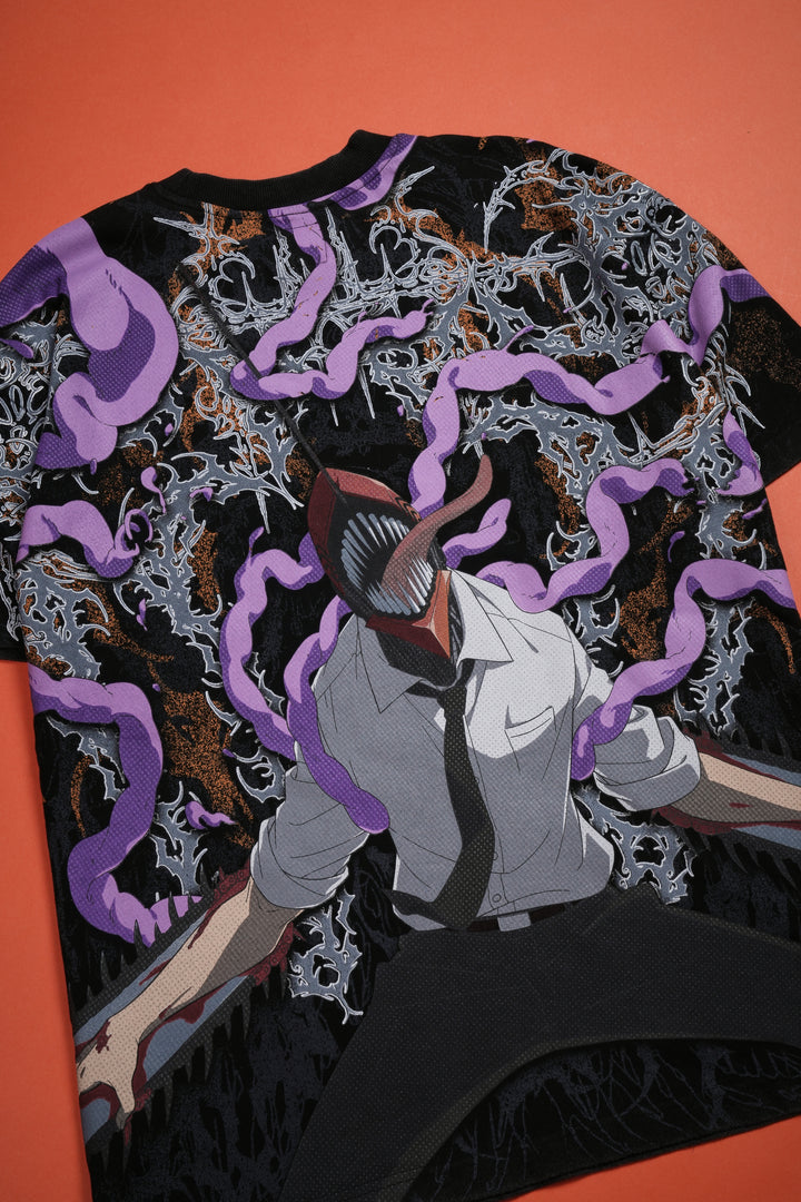 Chainsaw Rampage American Classic Oversized Tee in Black