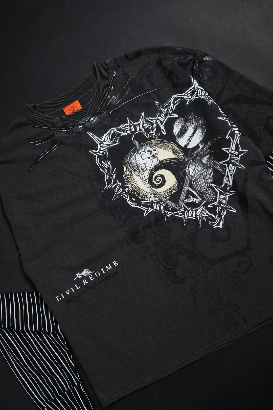Pumpkin King 199X Jersey Twofer in Vintage Ashes/Black/White Pinstripe