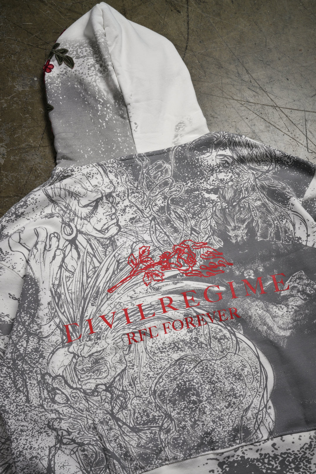 To Live Is To Fight Forever Rose Hoodie in Butter