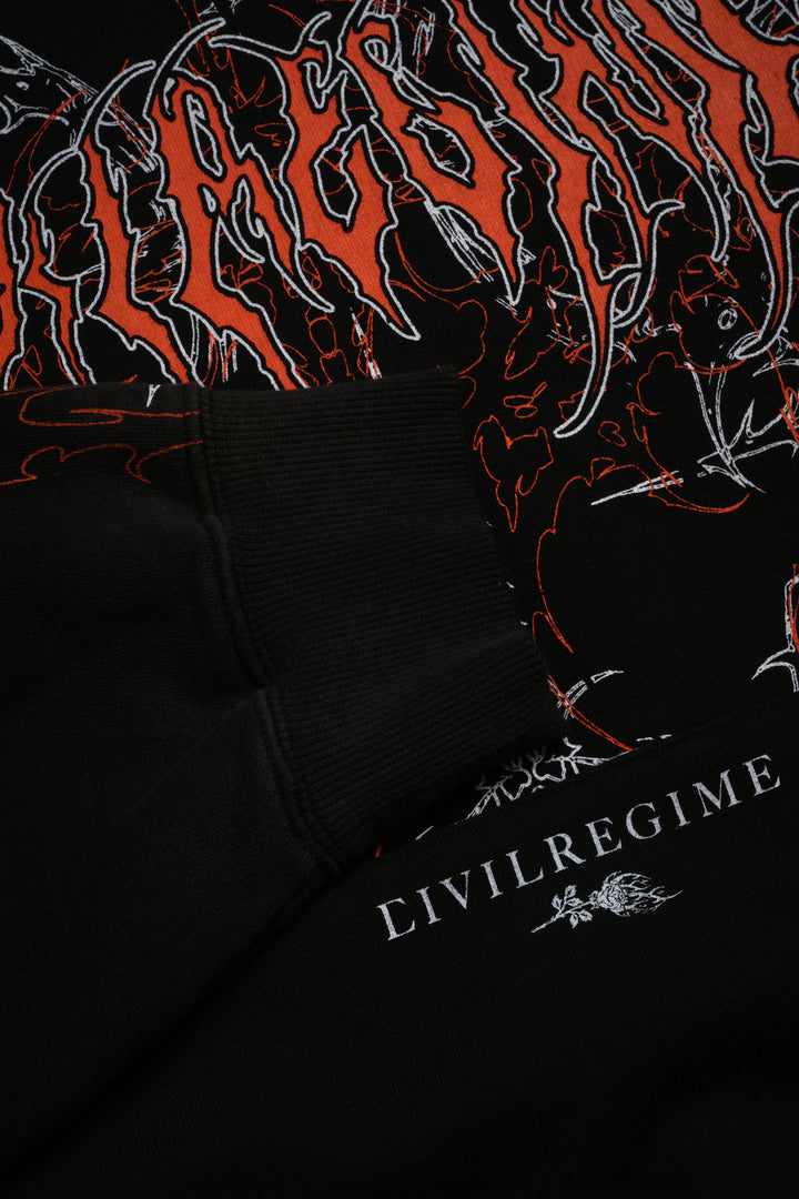 Lucid Odin Hoodie in Vintage Black/Hallow Orange