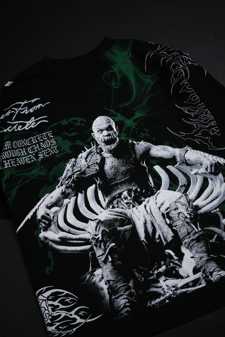 Baraka's Chaos "Side By Side" 199X Oversized Tee in Black