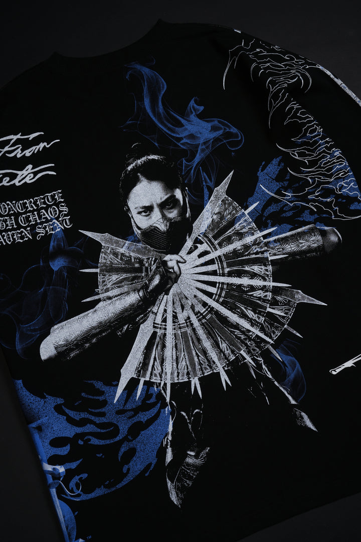 Kitana's Chaos "Side By Side" 199X Oversized Tee in Black