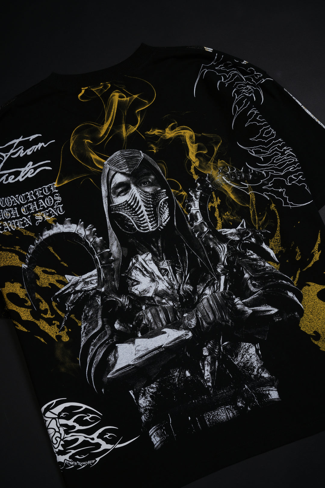 THE CRACK HEAD THAT LABELED THIS WRONG PUT SCORP AND ITS ACTUALLY NOOB .. HES A LOSER AND HE JUST GOT FIRED Chaos "Side By Side" 199X Oversized Tee in Black