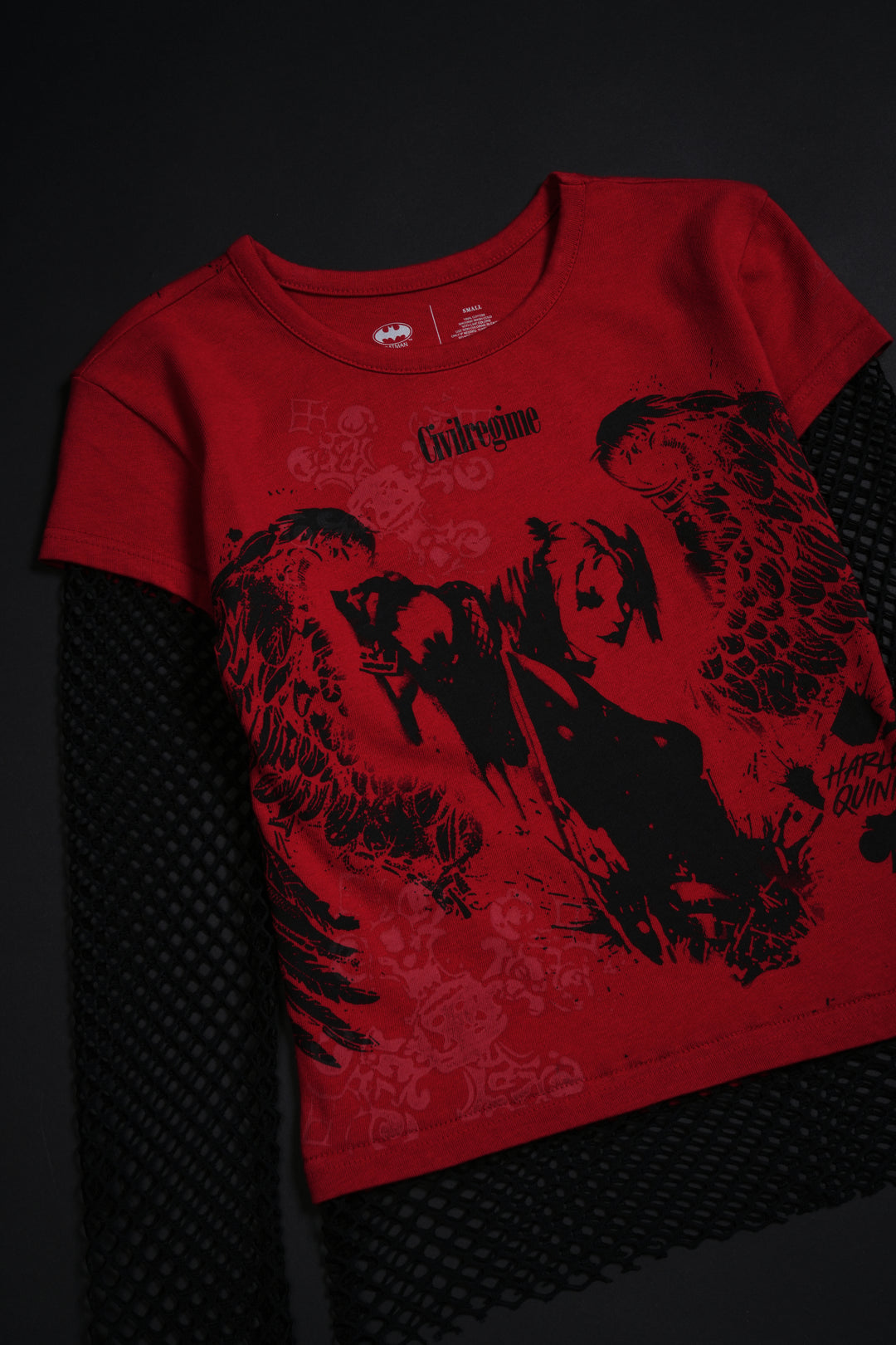 XOXO Hellveil Mesh Twofer in Radiant Red/Black