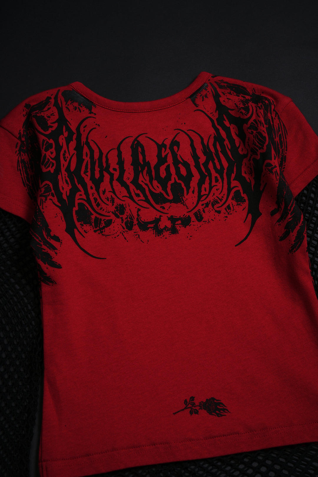 XOXO Hellveil Mesh Twofer in Radiant Red/Black
