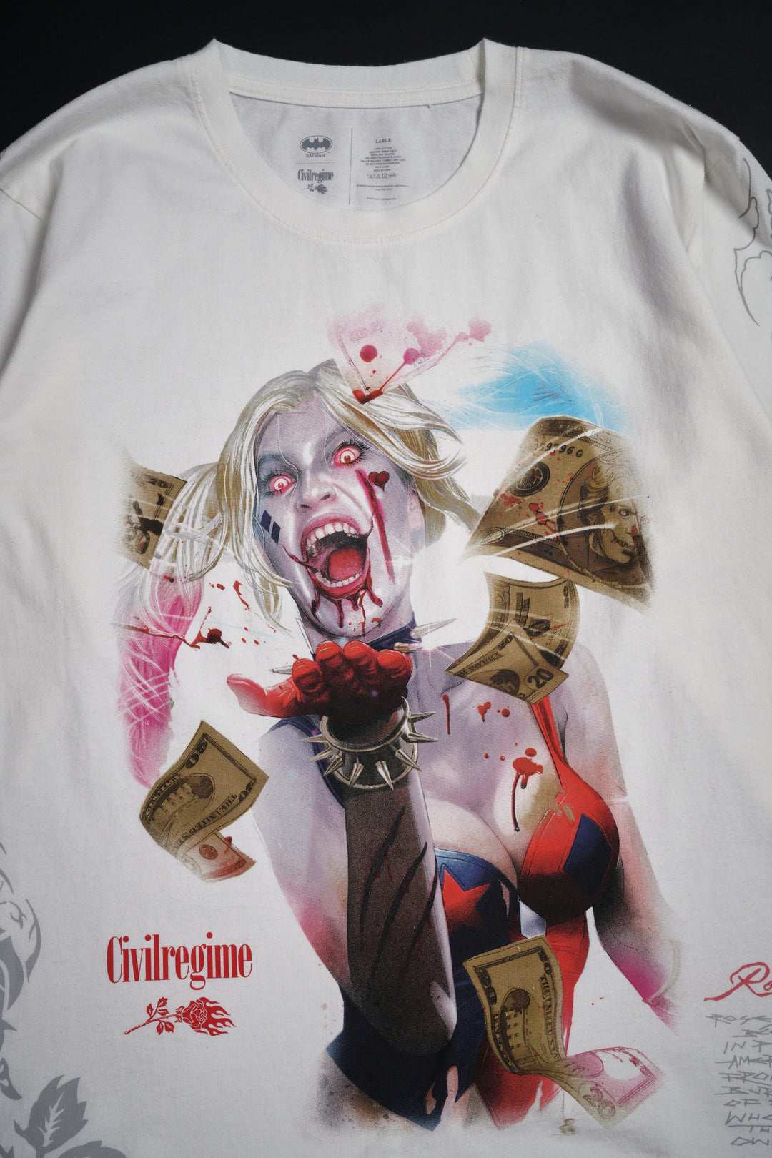 Mad Love Money Midnight L/S Tee in White