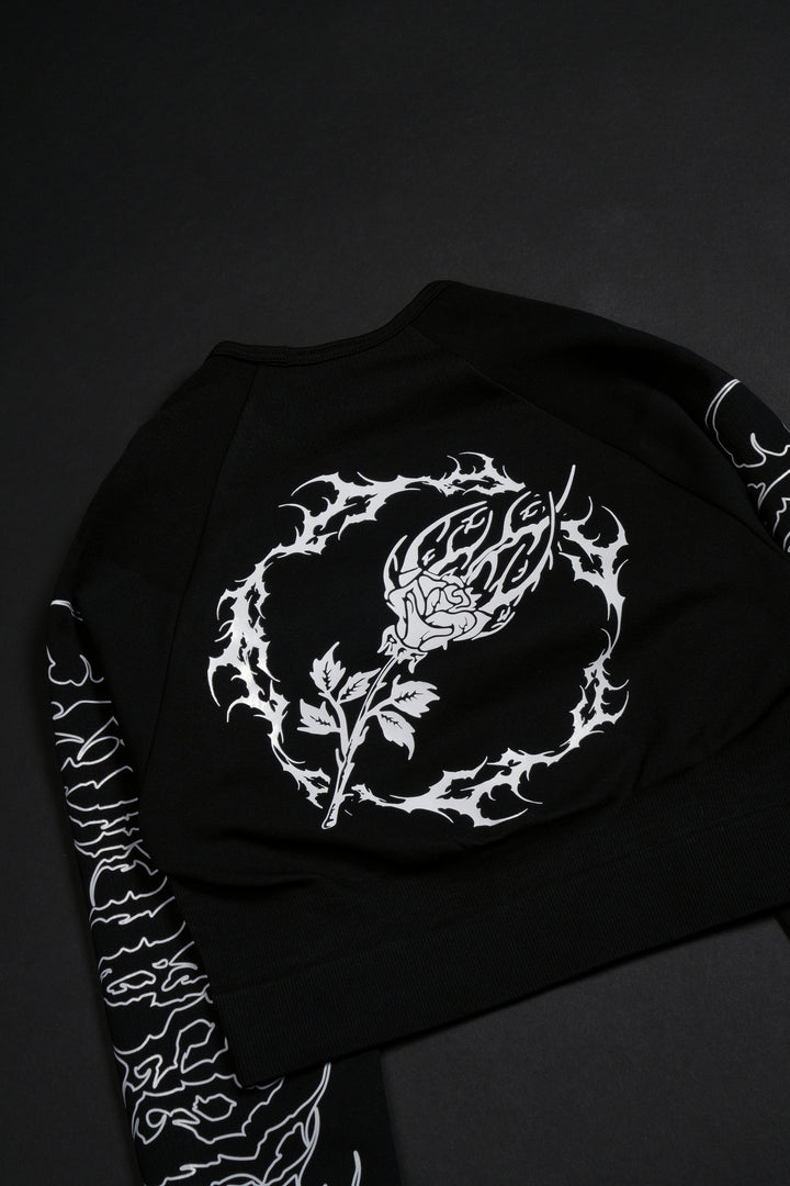 Chaos Core Kelly Seamless L/S Top in Black