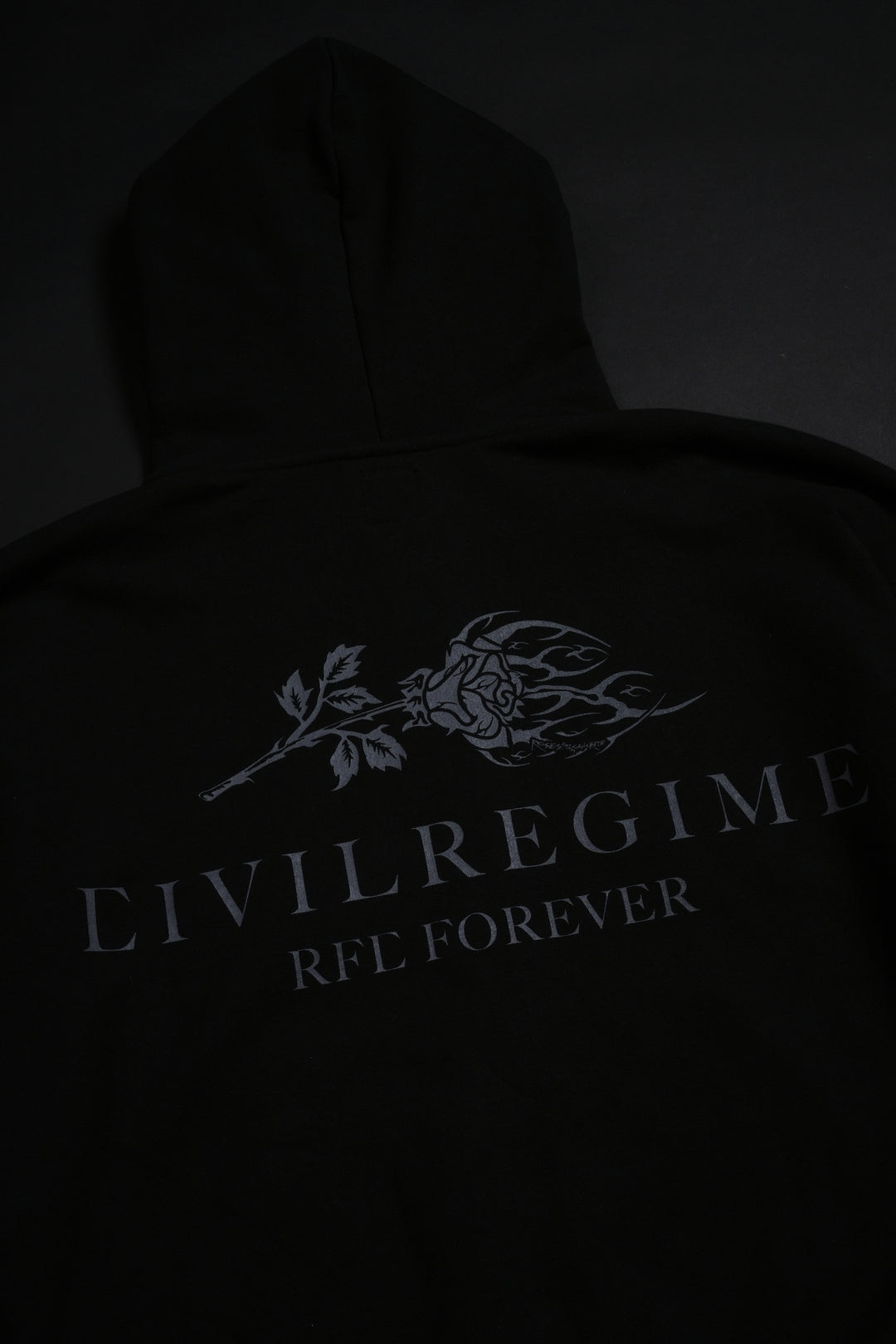 Nightmare Forever Outliers Distressed Zip Up Hoodie in Black