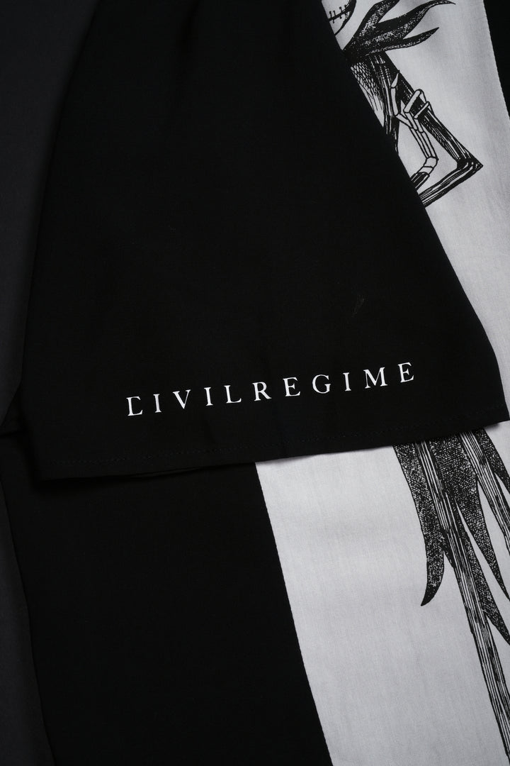 Bone Lane Cuban Collar S/S Shirt in Black