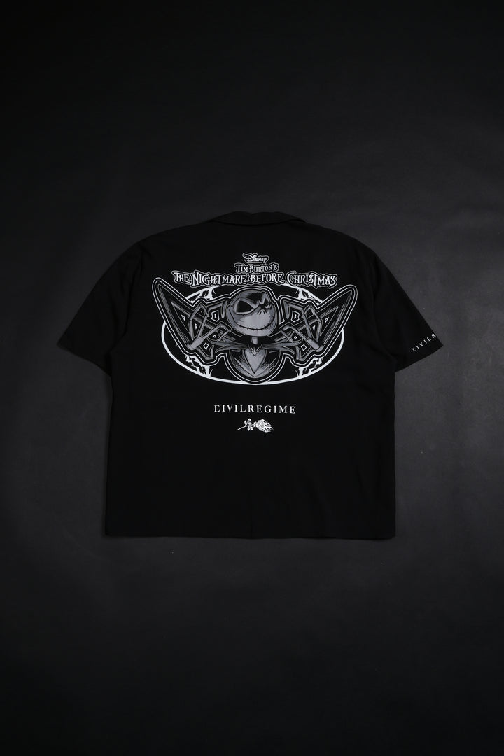 Bone Lane Cuban Collar S/S Shirt in Black