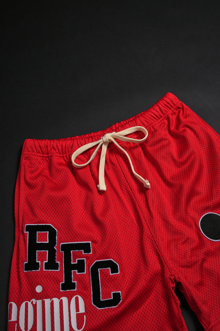 Mickey Mesh Shorts in Red