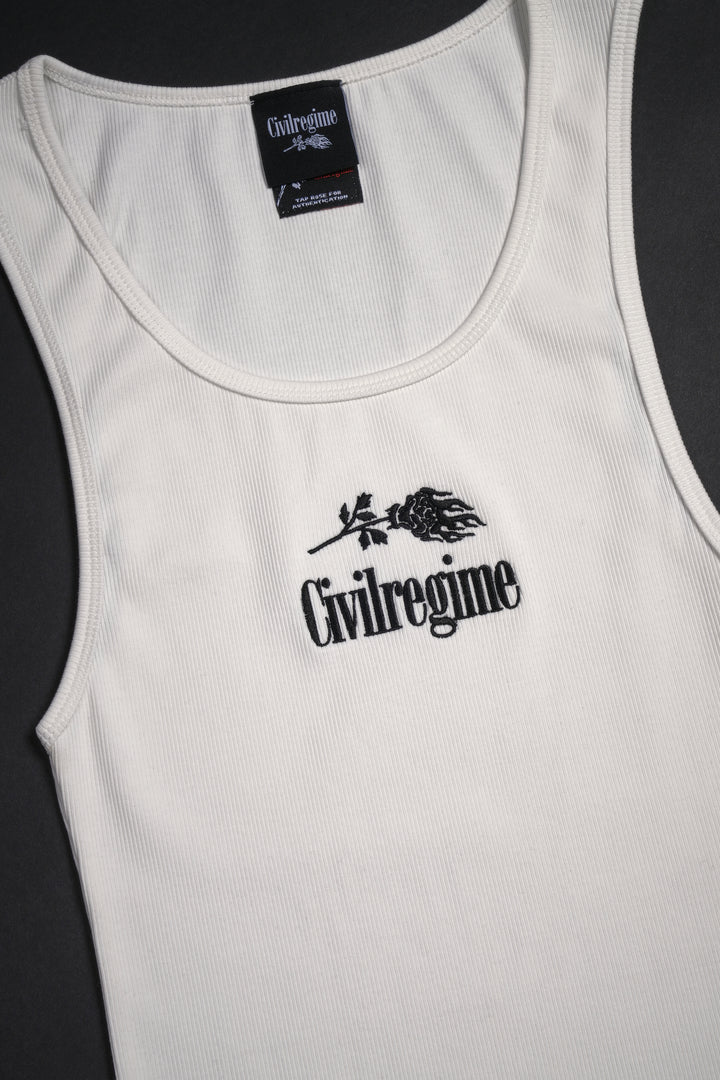 Concrete Sleeveless Undershirt in White
