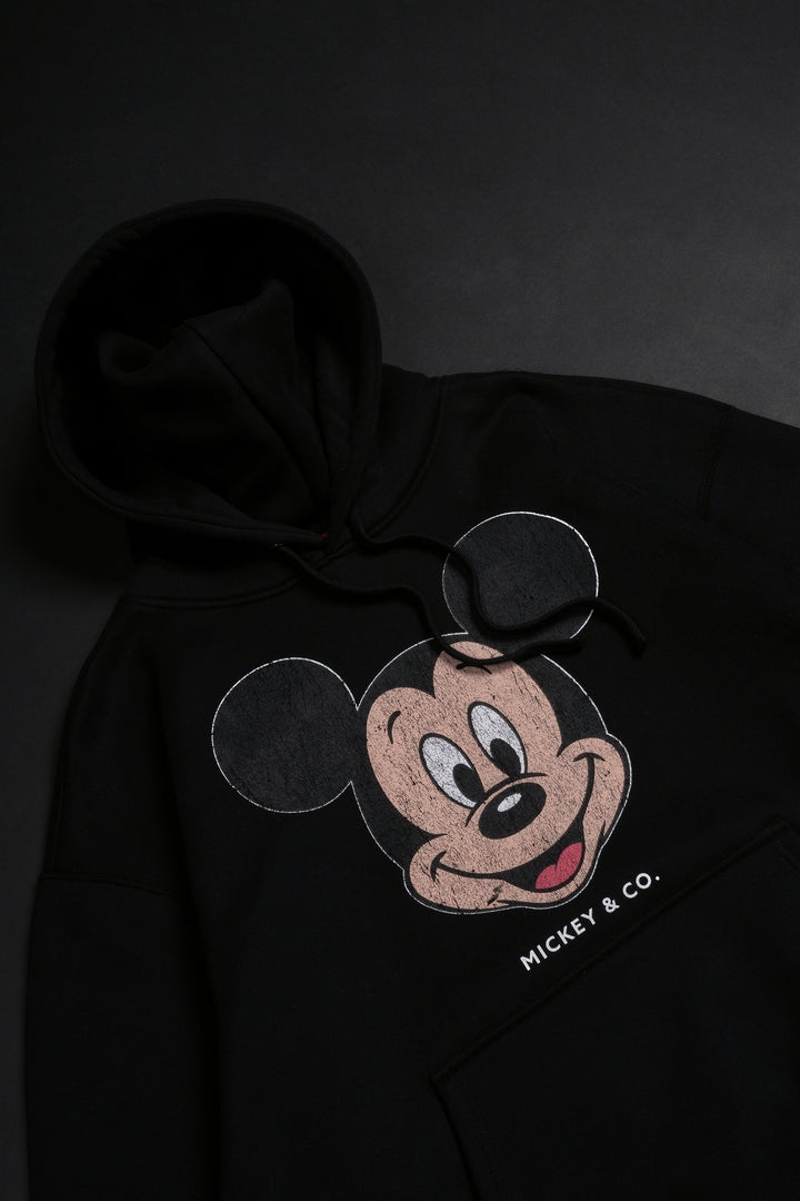 Classic 90's Mickey Regime Hoodie in Black