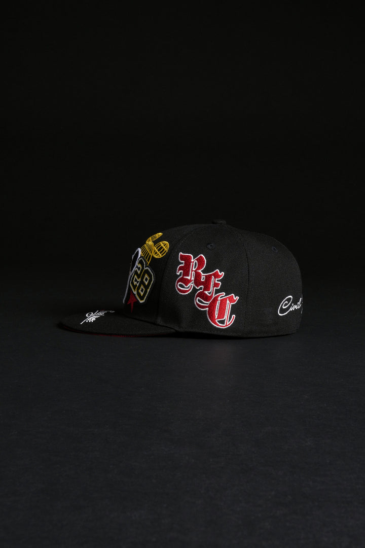 Mickey Script Fitted Hat in Black