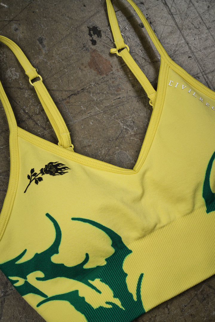 Alpha Aura Kelly Seamless Bra in Yellow
