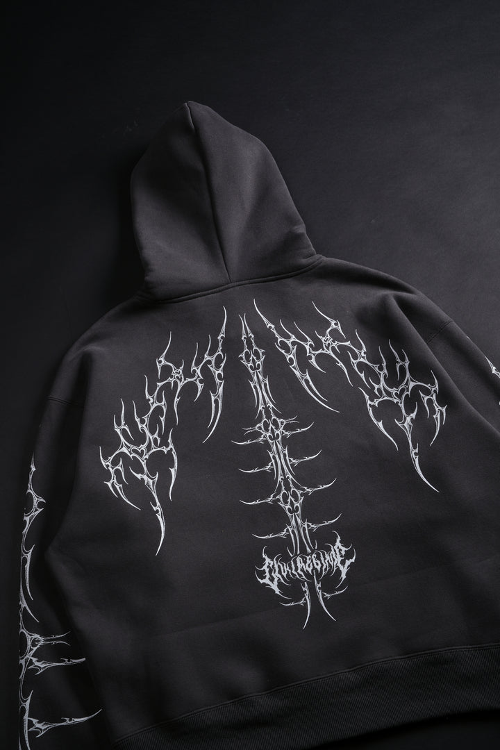 Core Brigade Zip Up Hoodie in Charcoal