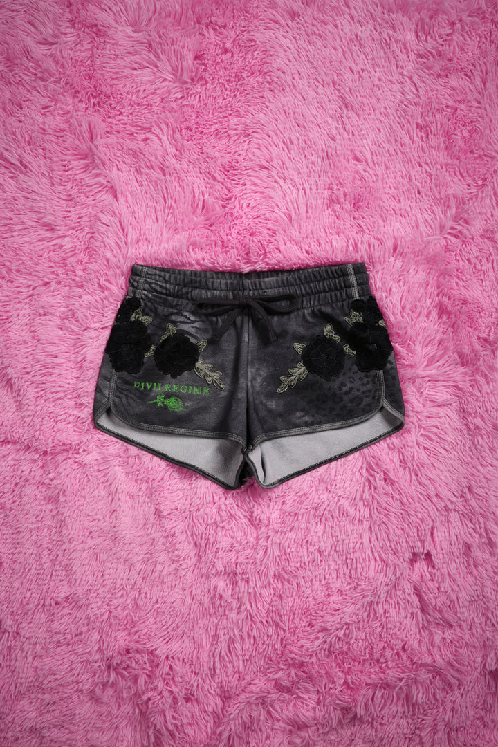 Passion From Concrete Mini Fleece Shorts in Black
