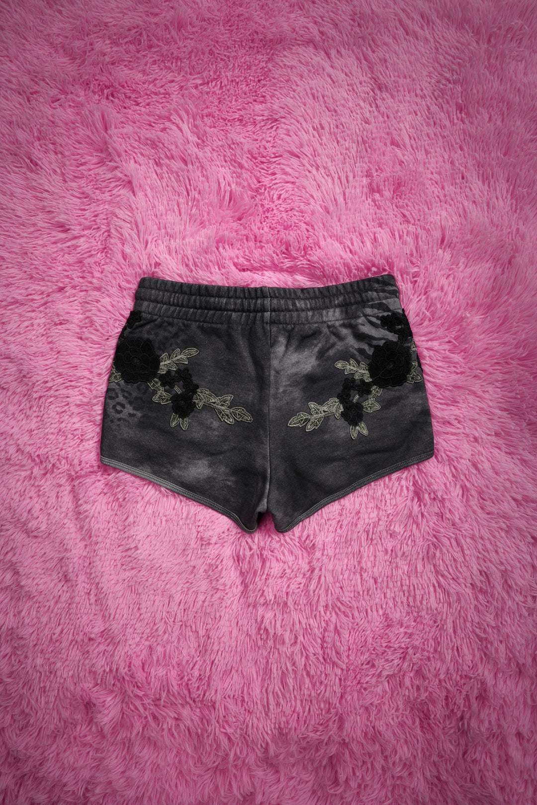 Passion From Concrete Mini Fleece Shorts in Black