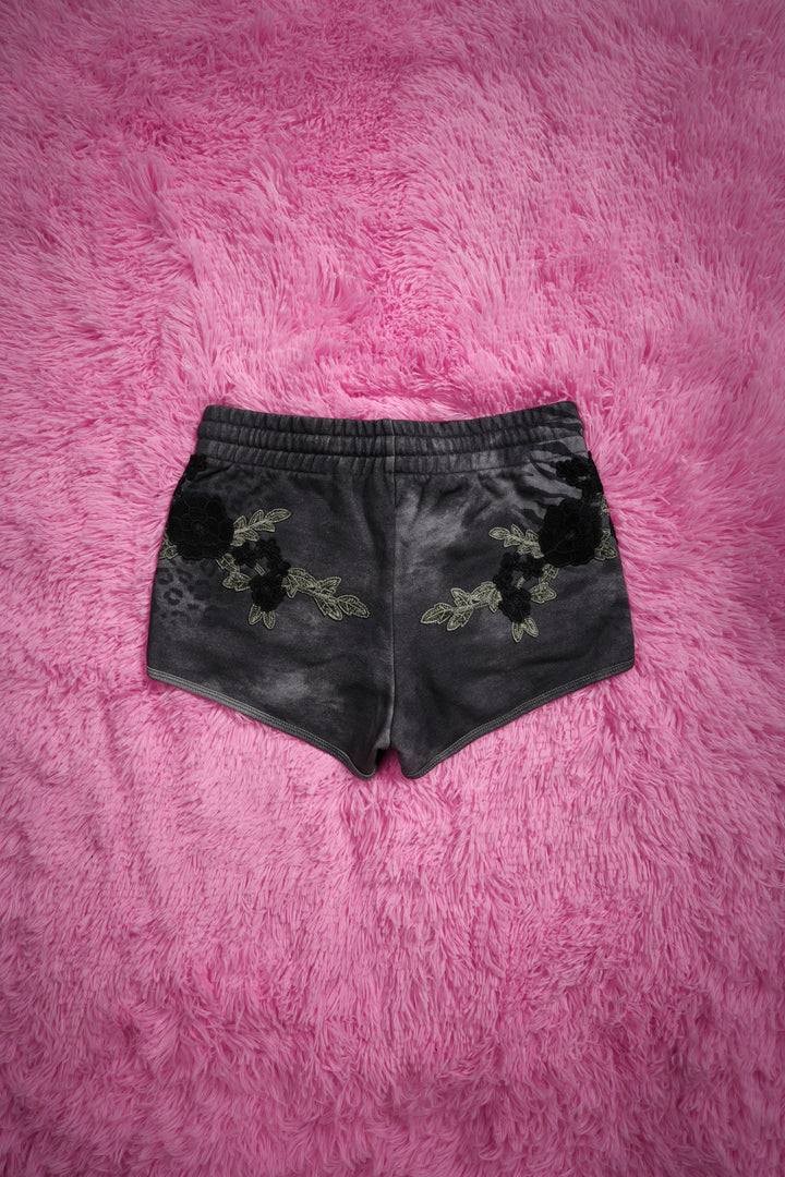 Passion From Concrete Mini Fleece Shorts in Black