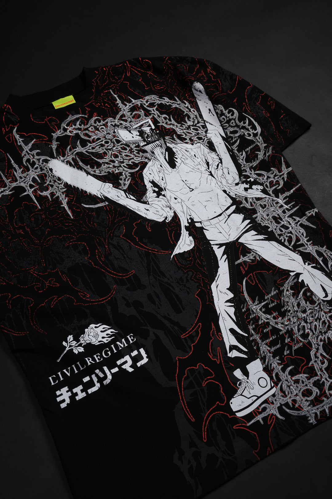 Chains Fate American Classic Oversized Tee in Black