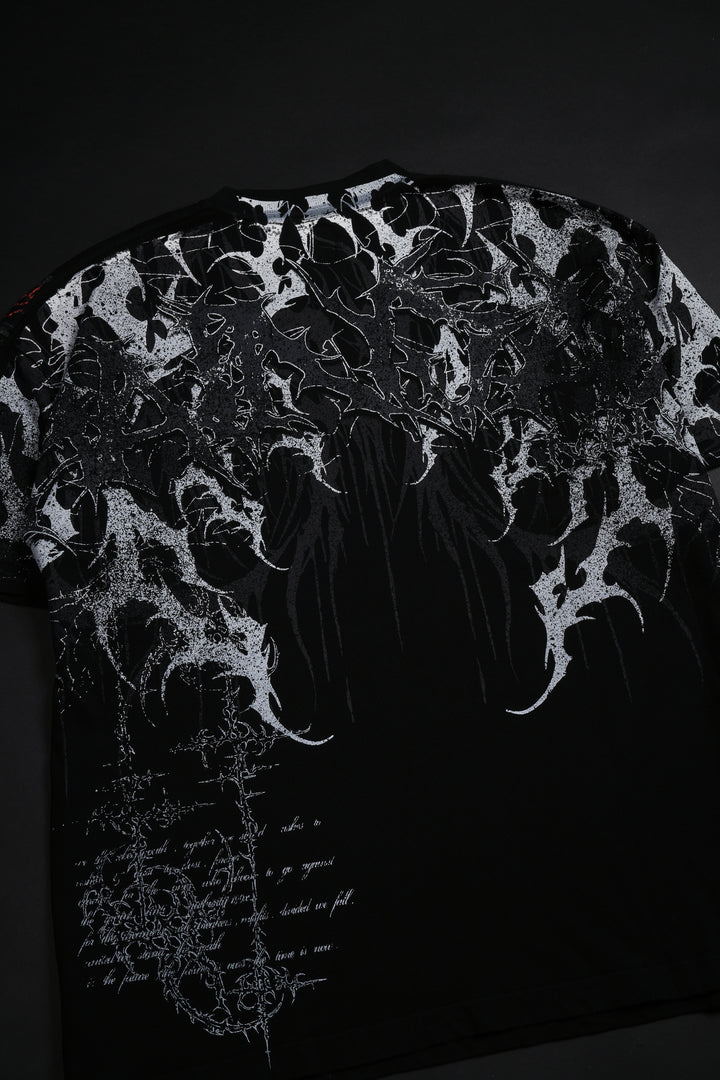 Chains Fate American Classic Oversized Tee in Black