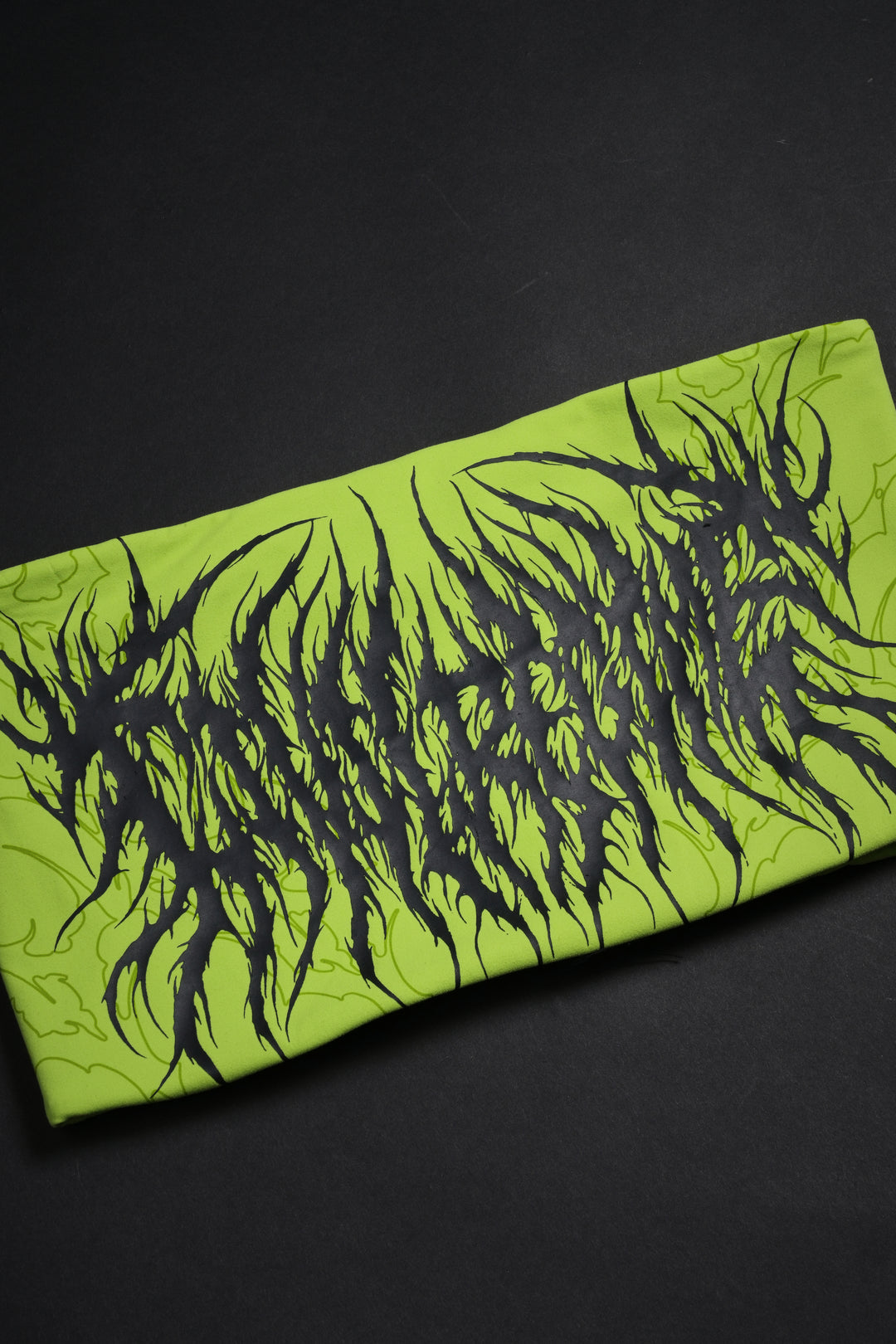Neon Chaos Bandeau Top in Acid Green