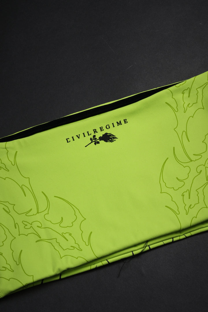 Neon Chaos Bandeau Top in Acid Green