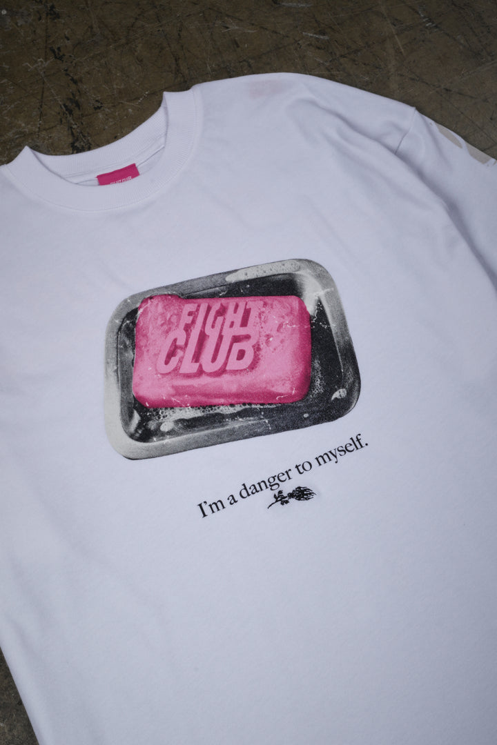 Danger To Myself American Classic Oversized Tee in White