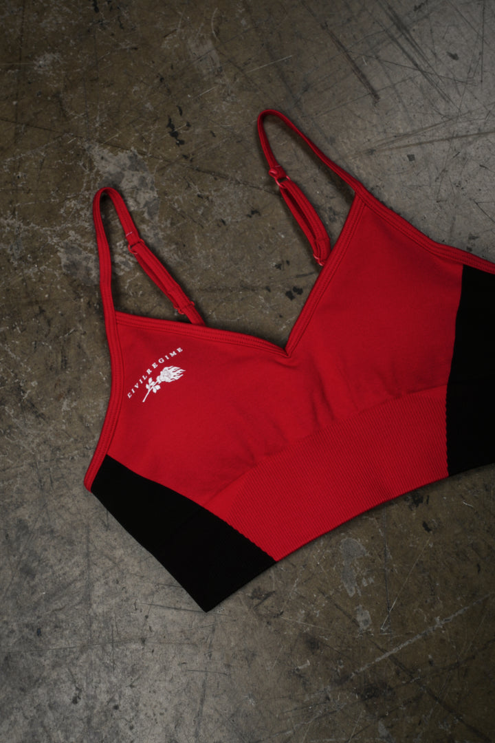 Danger Regime Kelly Seamless Bra in Equestrian Red