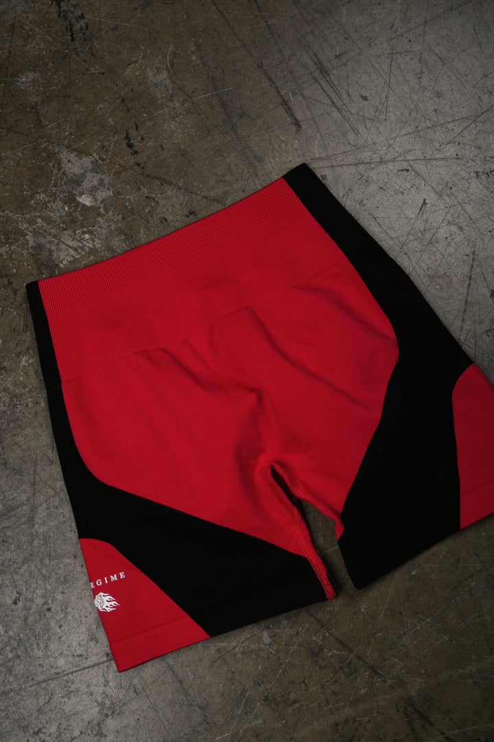 Danger Regime Kelly Seamless Shorts in Equestrian Red