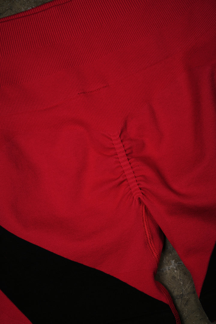 Danger Regime Kelly Seamless Shorts in Equestrian Red
