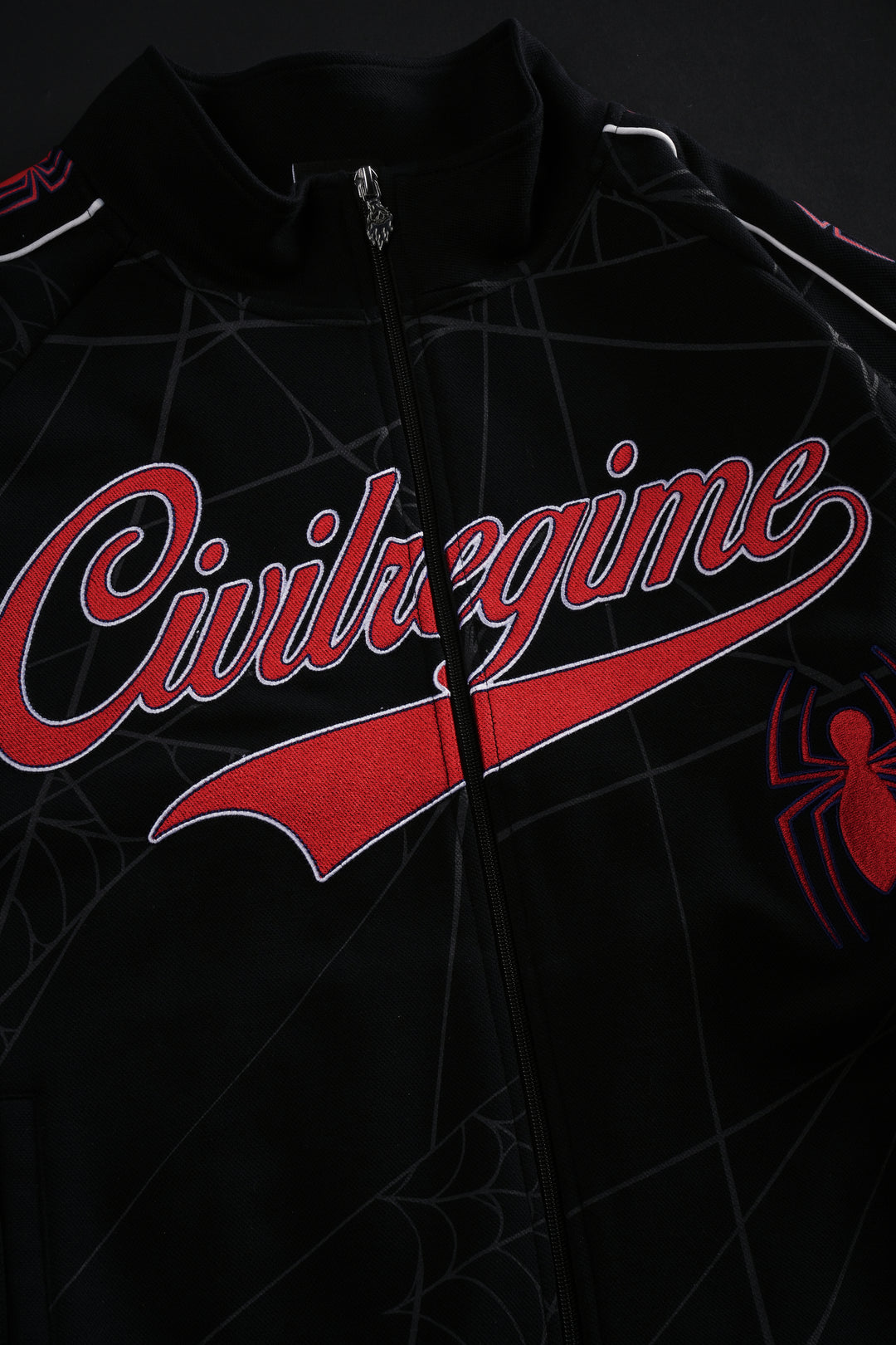Spider Chaos Civil Track Jacket in Black
